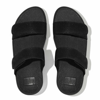 Fitflop Lulu Adjustable Shimmerlux FZ9-090 Zwart Mt. 36-41