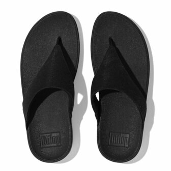 Fitflop Lulu Shimmerlux Toepost FZ7-090 Zwart Mt. 40-43