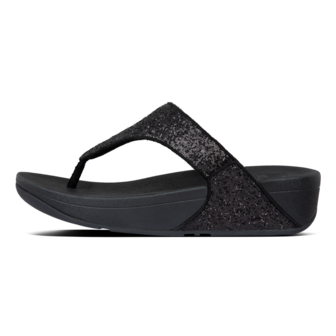 Fitflop Lulu Glitter Toe-Thongs X03-339 Black