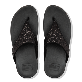 Fitflop Lulu Glitter Toe-Thongs X03-339 Black