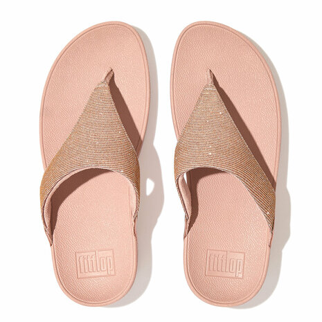 Fitflop Lulu Shimmerlux Toepost FZ7-323 Rose/Gold Mt. 36-43