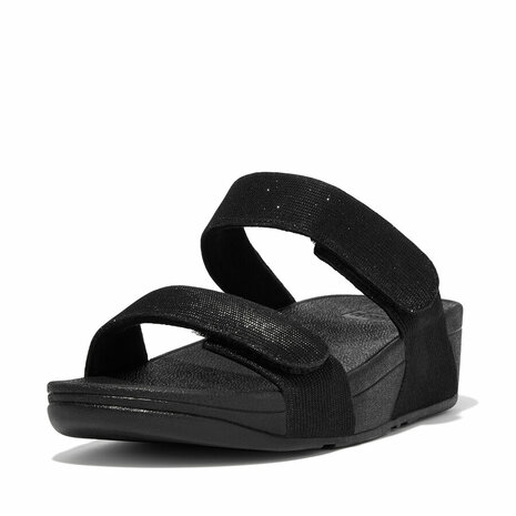 Fitflop Lulu Adjustable Shimmerlux FZ9-090 Zwart Mt. 36-41