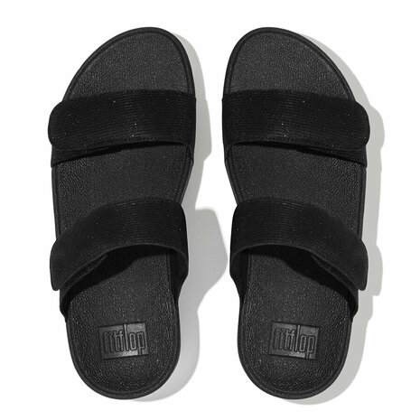 Fitflop Lulu Adjustable Shimmerlux FZ9-090 Zwart Mt. 36-41