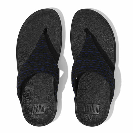 Fitflop Lulu Geo-Webbing Toepost FZ3-231 Zwart Mt. 37-40