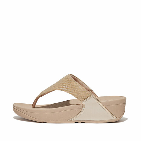 Fitflop Lulu Shimmerlux Toepost FZ7-A94 Beige