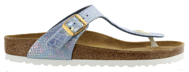 Birkenstock Gizeh Shiny Snake Blue 847683