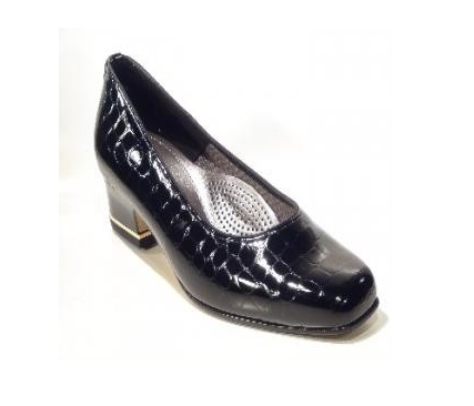 Ara Pump Zwart kroko lak 41859-06 H - Vedder Schoenen