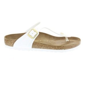 Birkenstock Gizeh Wit lak gouden gesp 846721 - Vedder Schoenen