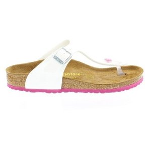 Birkenstock Gizeh Wit Lak roze zool 345083 - Vedder Schoenen