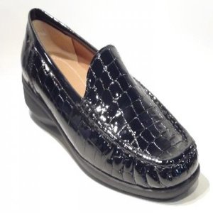 Ara instapper zwart lak kroko 40101-08 G - Vedder Schoenen